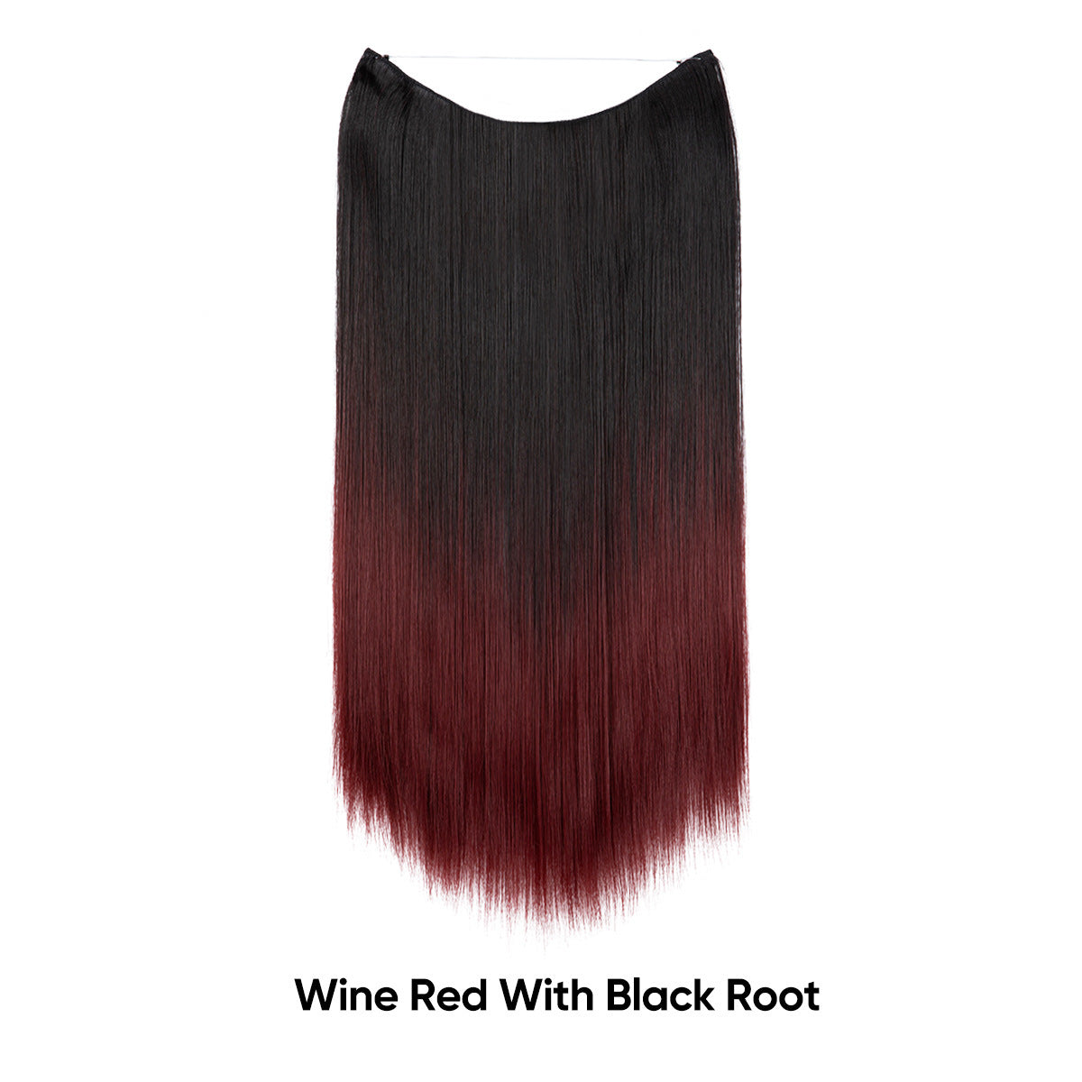 Women's One-piece Adjustable Invisible Straight Multi-color Gradient Hair Extension Fishline