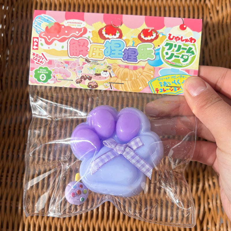 Large Cat's Paw Squeezing Toy Coconut Meat Powder Plush Good-looking Decompression Artifact