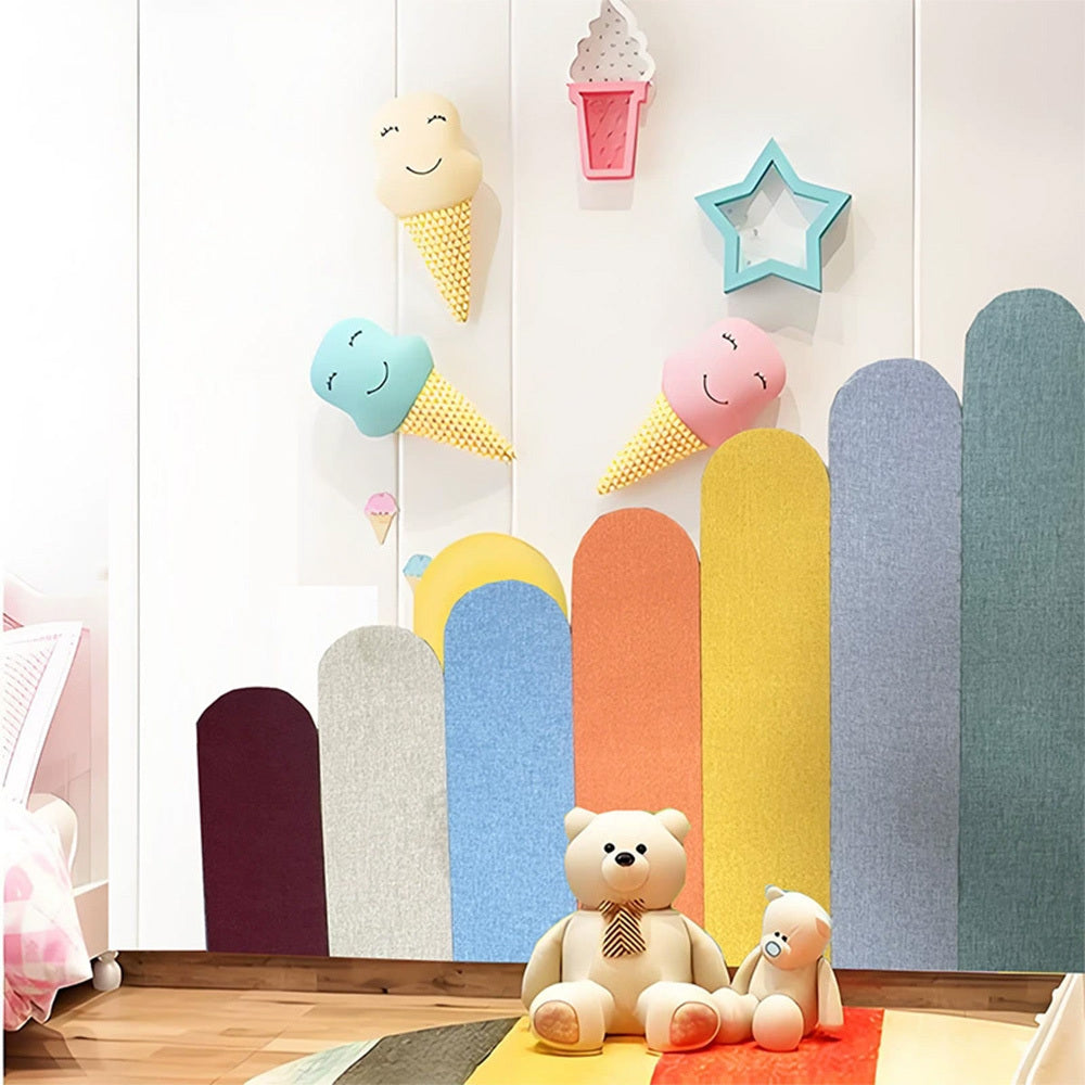 Baby Kids Anti-collision Felt Board Wall Sticker House Covering Artifact Moisture-proof Enclosure Anti Dirty Bedroom DecorationSelf-adhesive Children's Room Anti-collision Wall, Kindergarten Decorativ