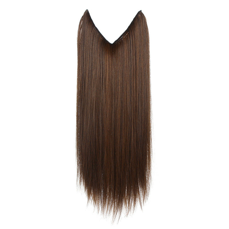 Women's One-piece Adjustable Invisible Straight Multi-color Gradient Hair Extension Fishline