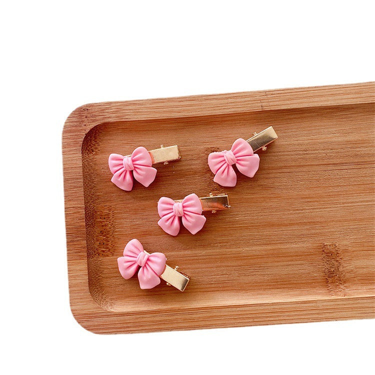 Pink Bow Heart Girls' Hairpin