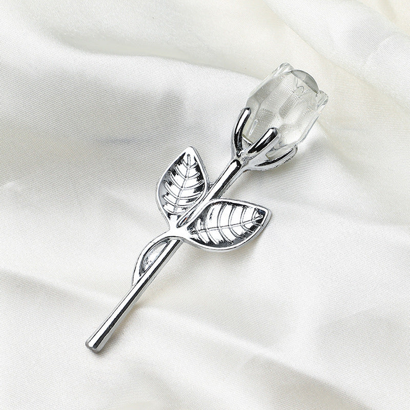 Kristall Metall Rose Valentinstag Kleines Geschenk Hochzeit