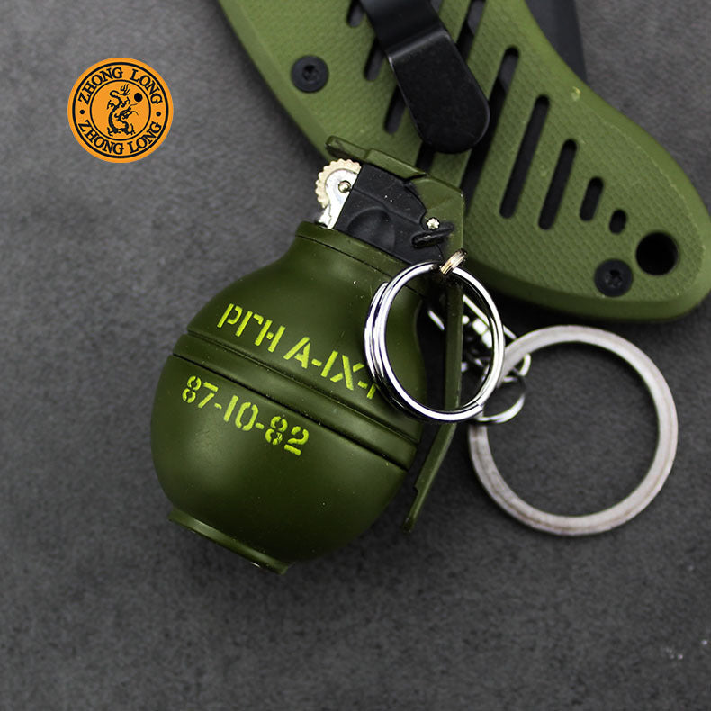 Metal Portable Grenade Modeling Inflatable Grinding Wheel Open Flame Lighter