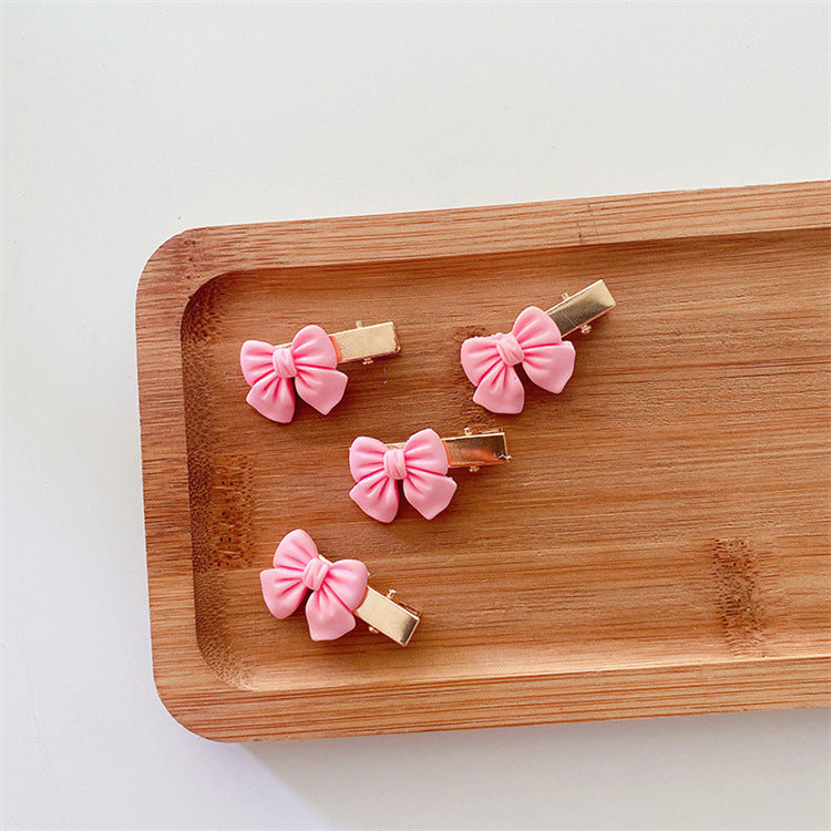 Pink Bow Heart Girls' Hairpin