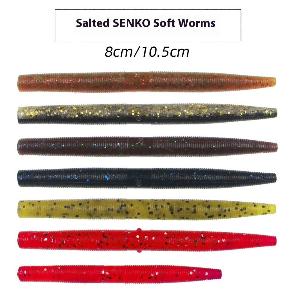 Lure Mandarin Fish Weever Soft Worm Bait 8cm105cm Salted Noodles Worm