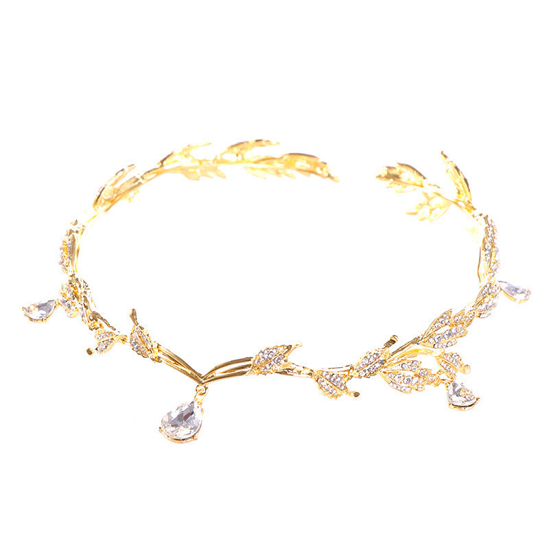 Neues goldenes Kronen-Stirnband für die Hochzeit