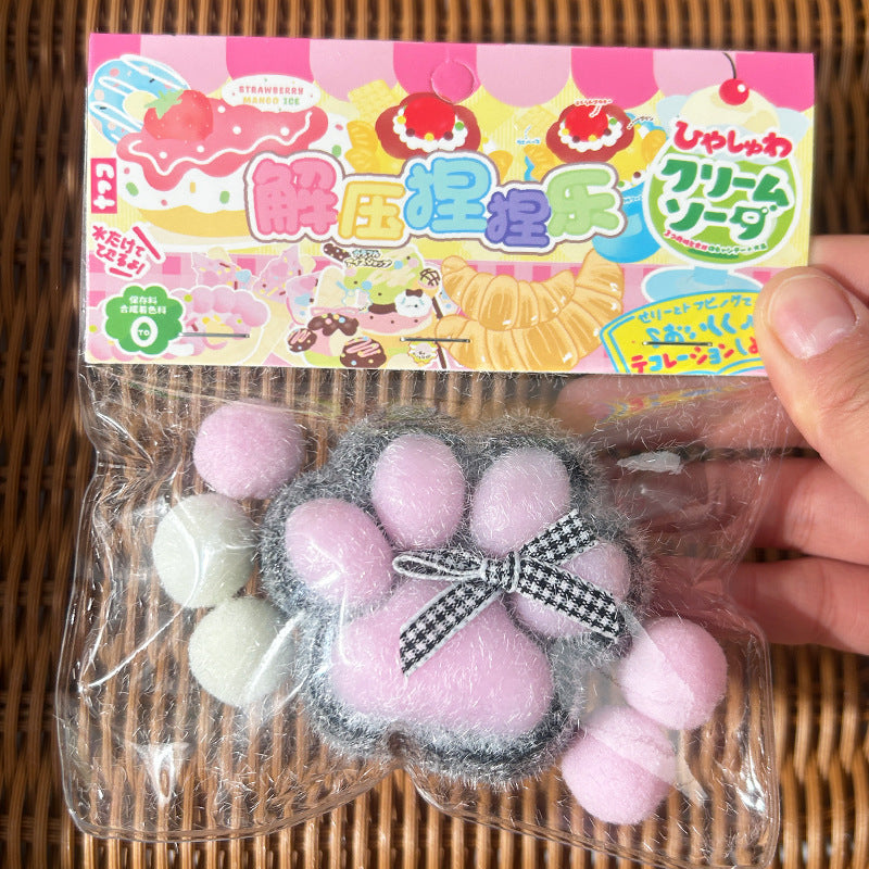 Large Cat's Paw Squeezing Toy Coconut Meat Powder Plush Good-looking Decompression Artifact