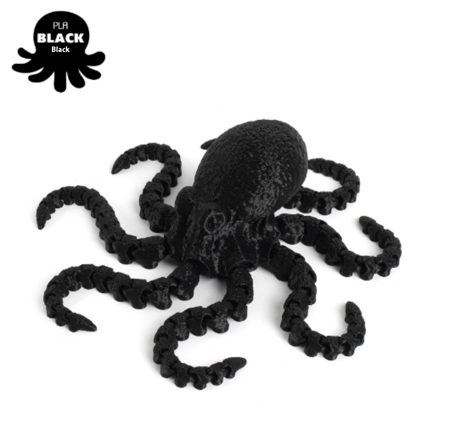 Cute Movable Joint Print Octopus Toy