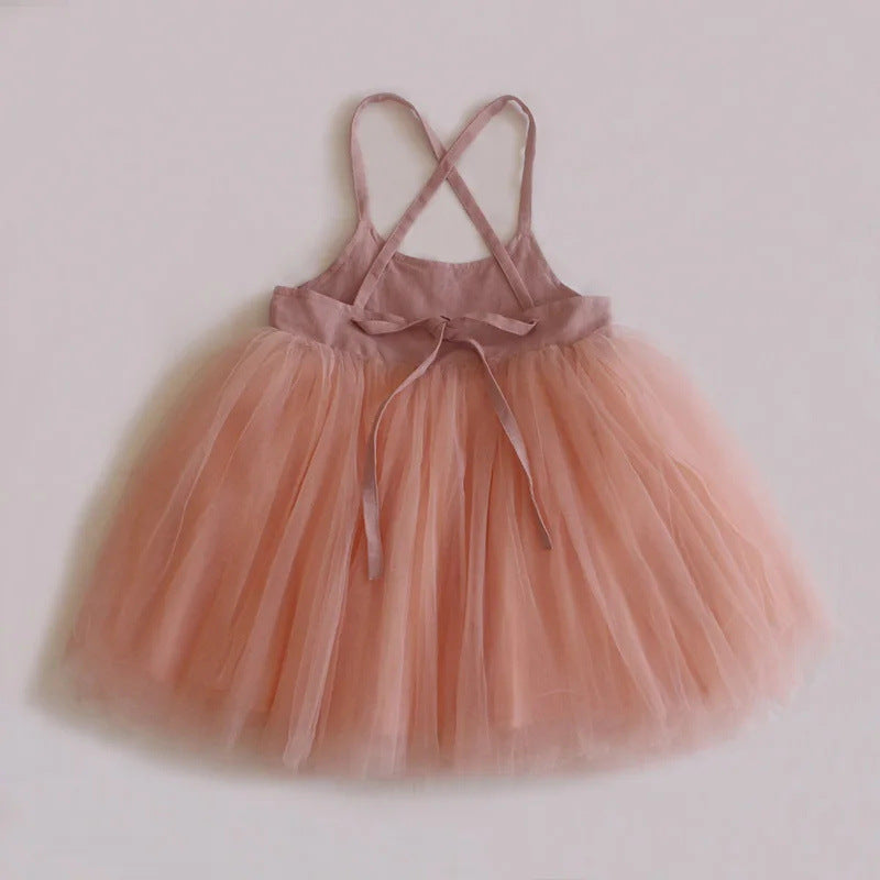 Children's Lace-up Cute Sweet Princess Dress