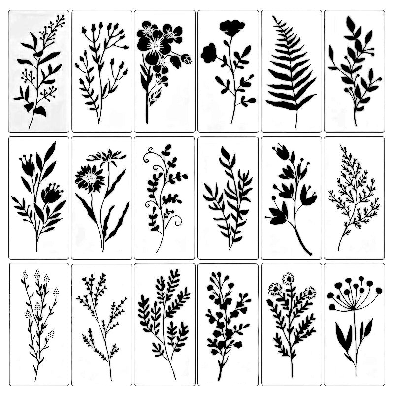 Wildflower Painting Template Flower Plant Spray Painting
