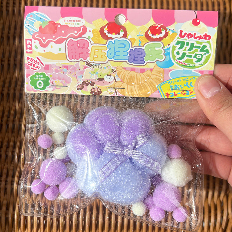 Large Cat's Paw Squeezing Toy Coconut Meat Powder Plush Good-looking Decompression Artifact