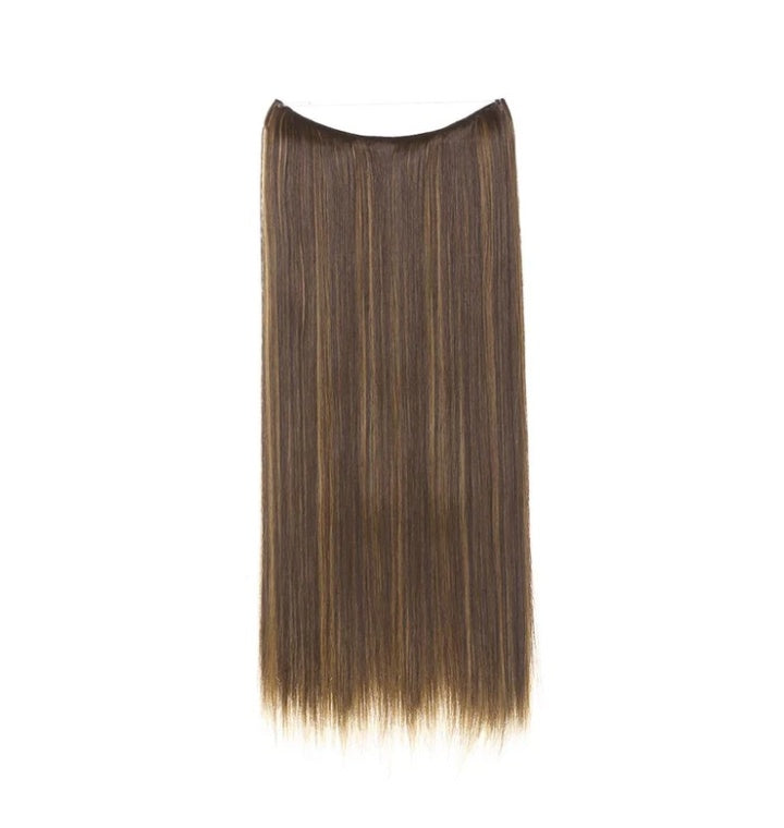 Women's One-piece Adjustable Invisible Straight Multi-color Gradient Hair Extension Fishline