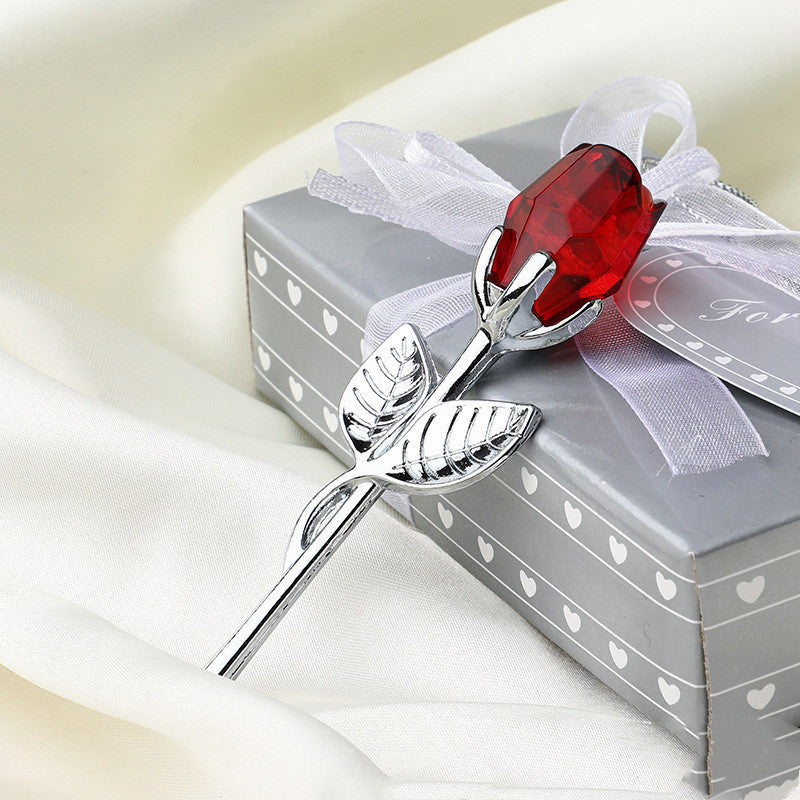 Kristall Metall Rose Valentinstag Kleines Geschenk Hochzeit