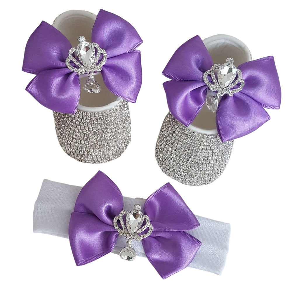 Photography Props And Headband Baby Toddler Shoes Soft Sole Suit