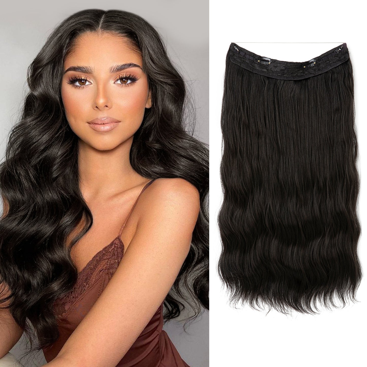 European And American Style Women Corn Curler Fishing Thread Long Curly Hair Wig
