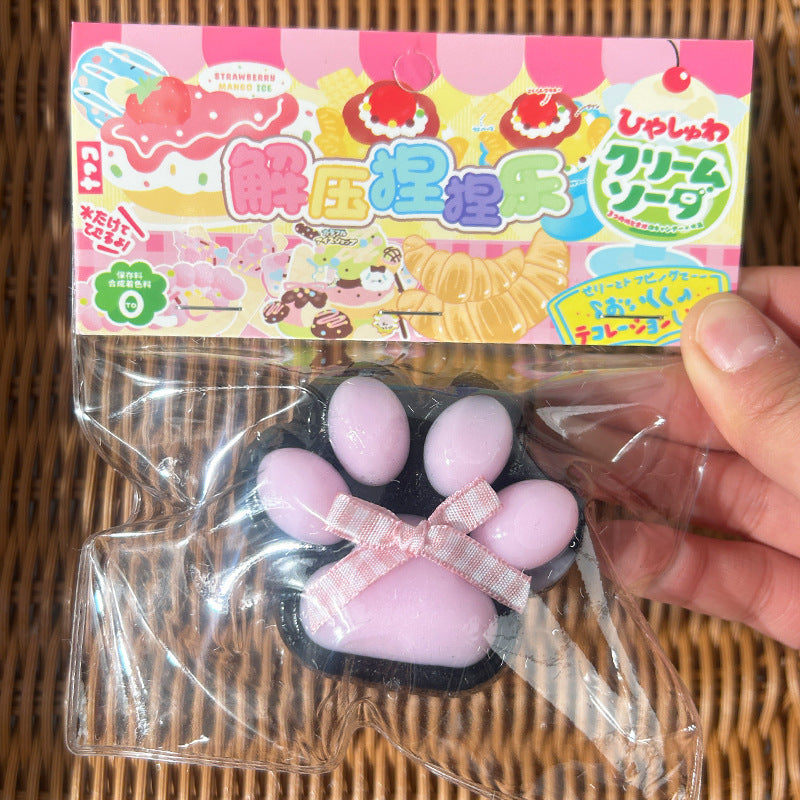 Large Cat's Paw Squeezing Toy Coconut Meat Powder Plush Good-looking Decompression Artifact