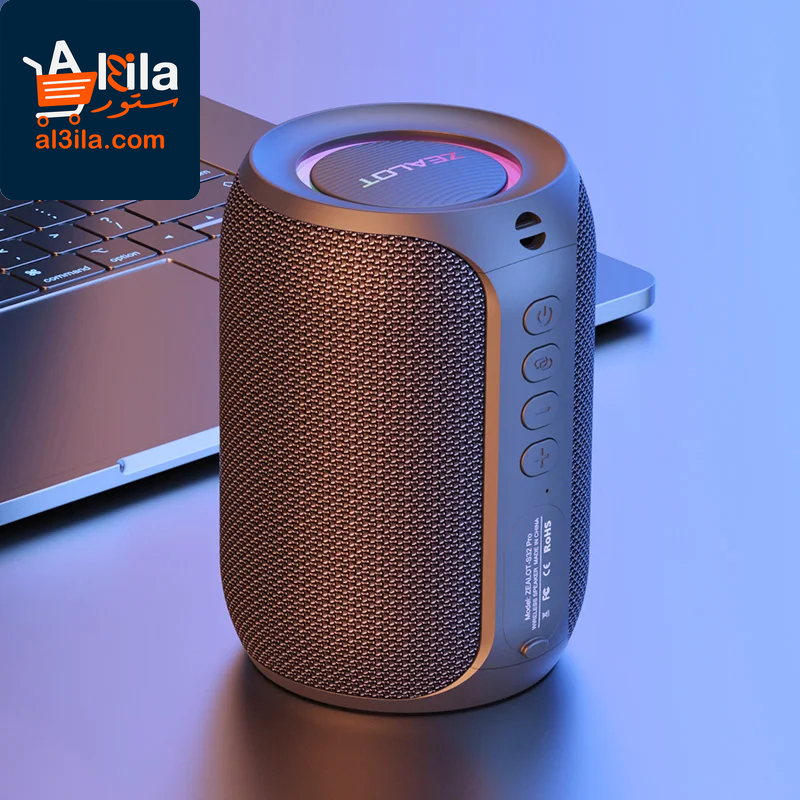 S32 Pro Bluetooth Wireless Speaker with Subwoofer, Mini Hi-Fi Bass, Stereo Sound, RGB Lighting, Micro SD Card and AUX Support, Built-in Microphone