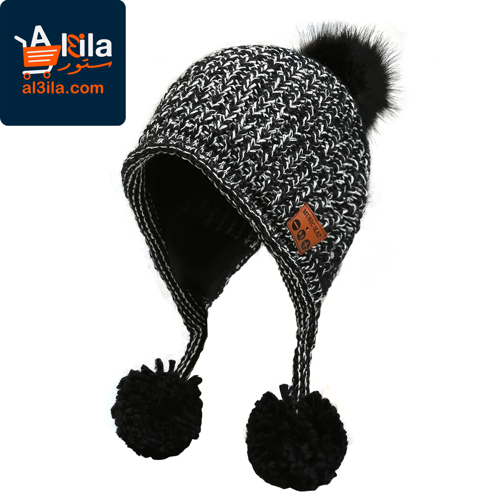 Bluetooth-Compatible Knitted Beanie Hat with Earphone Speakers and Microphone for Women - Warm Soft Winter Outdoor Wear