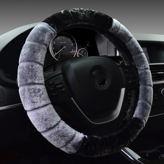 Short Plush Steering Wheel Cover For Use In Winter Universal Warm Winter