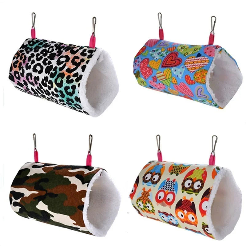 Luxury Fleece Hamster House | Cozy Printed Hammock for Small Pets | Ideal Guinea Pig & Rat Accessories