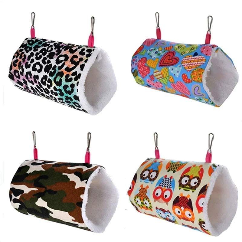 Luxury Fleece Hamster House | Cozy Printed Hammock for Small Pets | Ideal Guinea Pig & Rat Accessories
