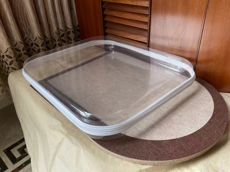 حقيبة تخزين صلبة بسحاب قابلة للطي للملابس المنزلية