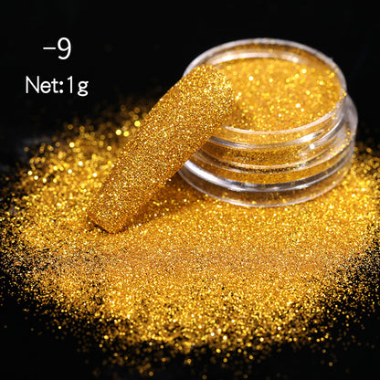 DIY Nail Powder Magic Color Nail Shimmering Powder Woolen Gradient Nail Art Blooming