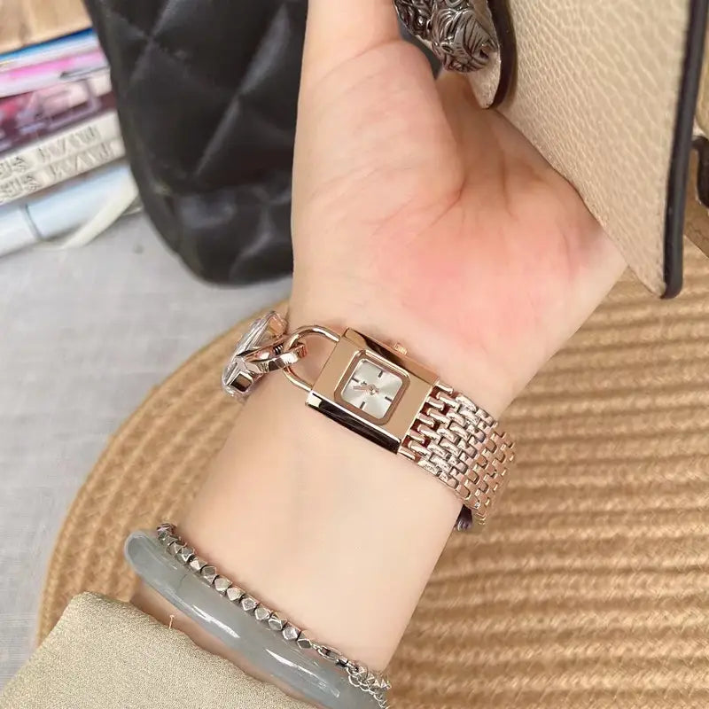 Lock Head Fashion Steel Watch Female Small Dial