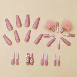 أظافر صناعية من مجموعة Cotton Candy Ball Diamond Wear Ballet Armor Gentle Girl