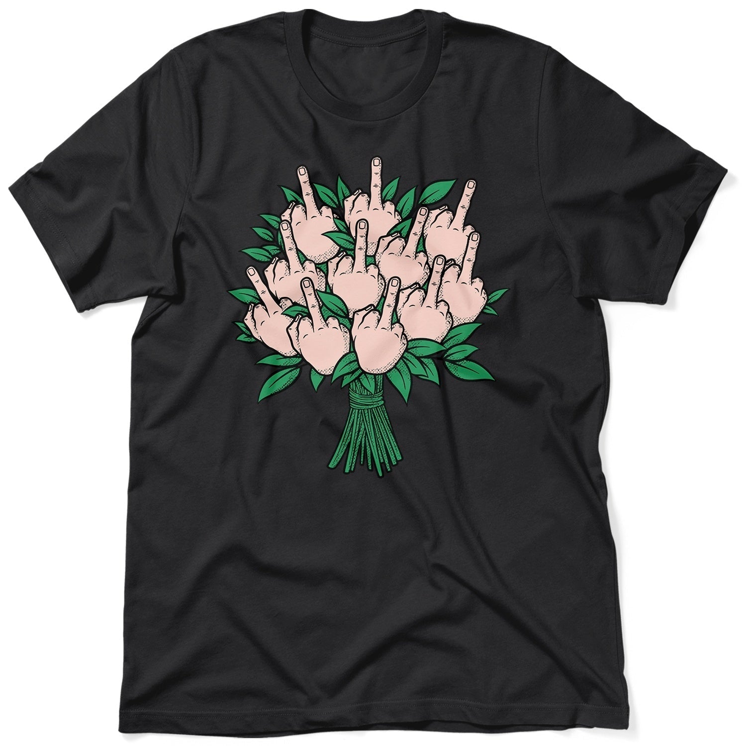 Men's 3D digital printing casual short sleeve shirt, round neck, black with creative graphic design.