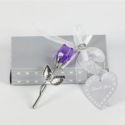 Kristall Metall Rose Valentinstag Kleines Geschenk Hochzeit