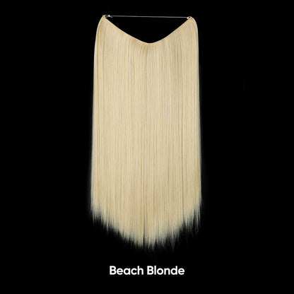 Women's One-piece Adjustable Invisible Straight Multi-color Gradient Hair Extension Fishline
