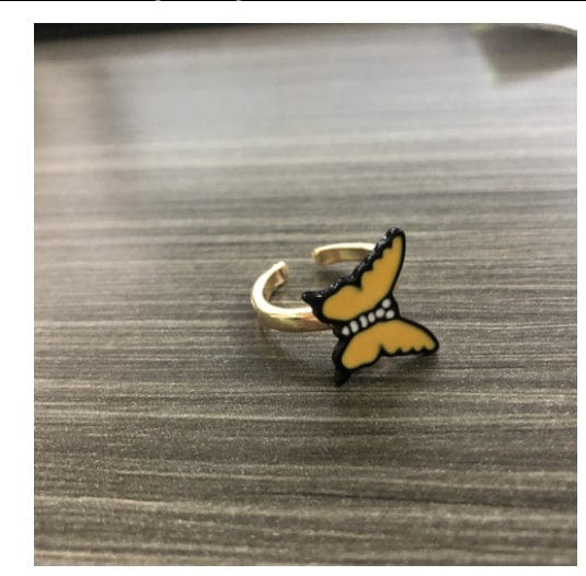 时尚同款甜美蝴蝶旋转戒指