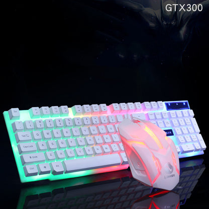 مجموعة لوحة مفاتيح وماوس Limei GTX300 الجديدة، لوحة مفاتيح USB جديدة، ماوس USB، مجموعة ألعاب إنترنت متوهجة، إضاءة خلفية ملونة