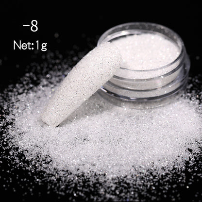 DIY Nail Powder Magic Color Nail Shimmering Powder Woolen Gradient Nail Art Blooming