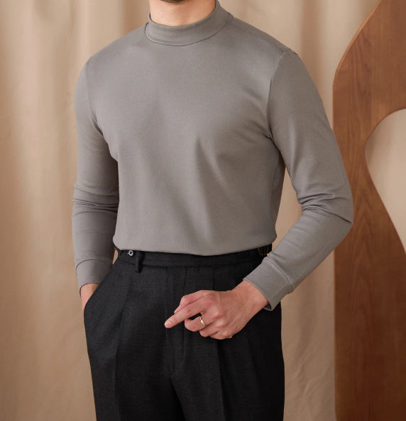 Men's Commuting Repair Height Elastic Warm Half High Neck