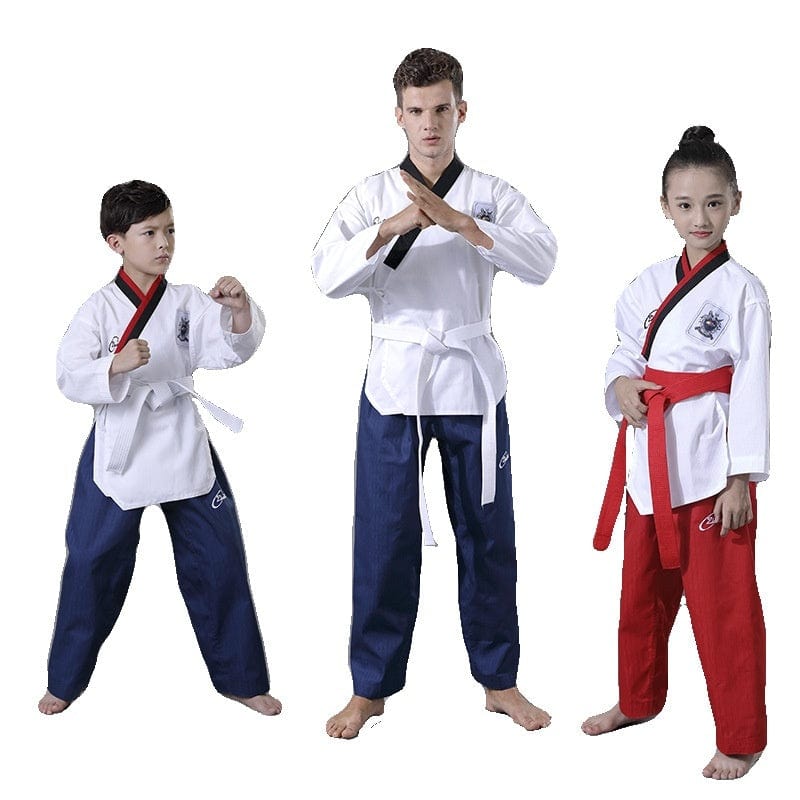 زي TKD للبالغين والأطفال، ملابس تدريب تنافسية للرجال والنساء
