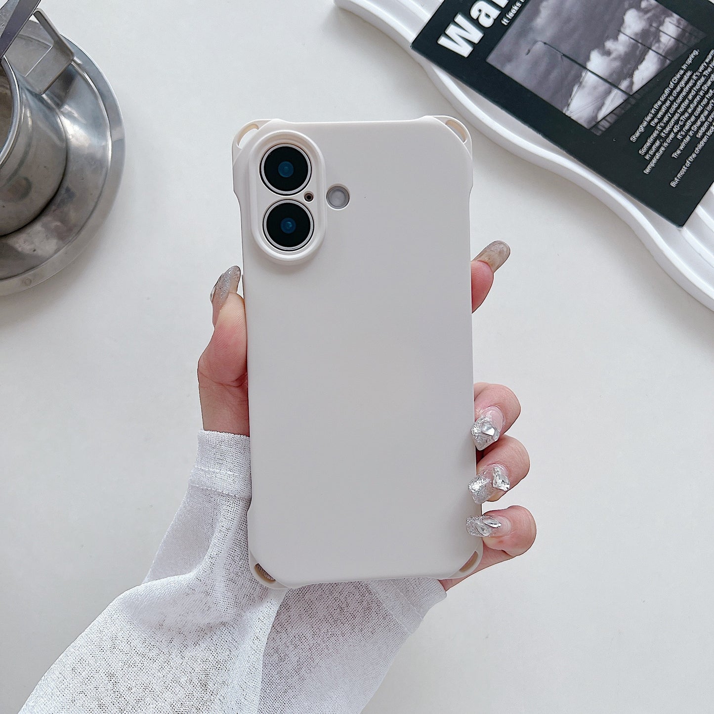 Four-corner Cross Lanyard Liquid Silicone Phone Case Soft Case