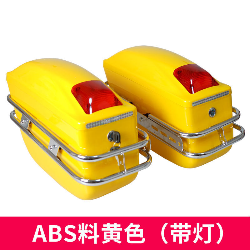 Modified motorcycle side box ABS with light box