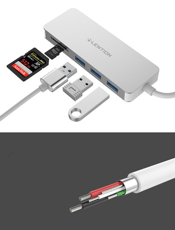 USB3.0 Hub Hub Multi-Function Reader
