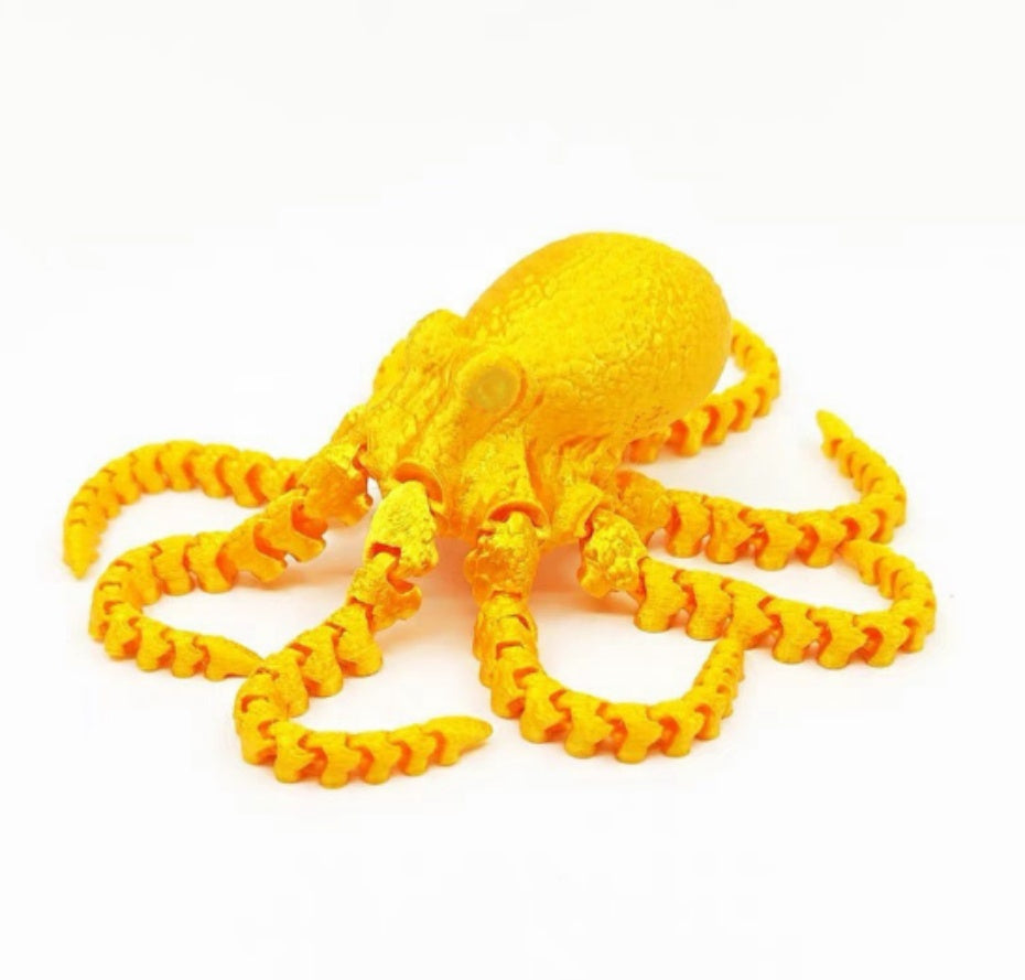 Cute Movable Joint Print Octopus Toy