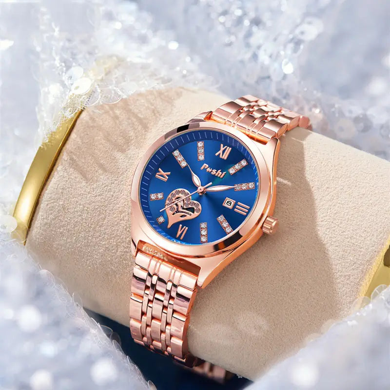 Women’s Fashion Casual Waterproof Calendar Luminous Watch