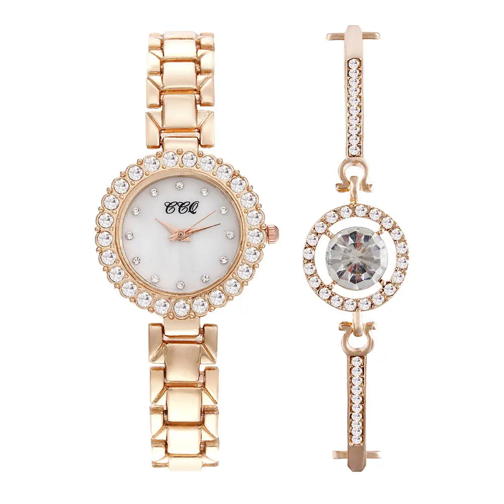 Women’s Fashion Diamond Bracelet Watch Suit