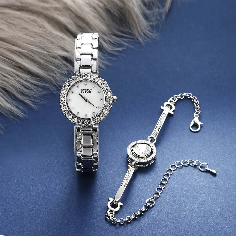 Women’s Fashion Diamond Bracelet Watch Suit