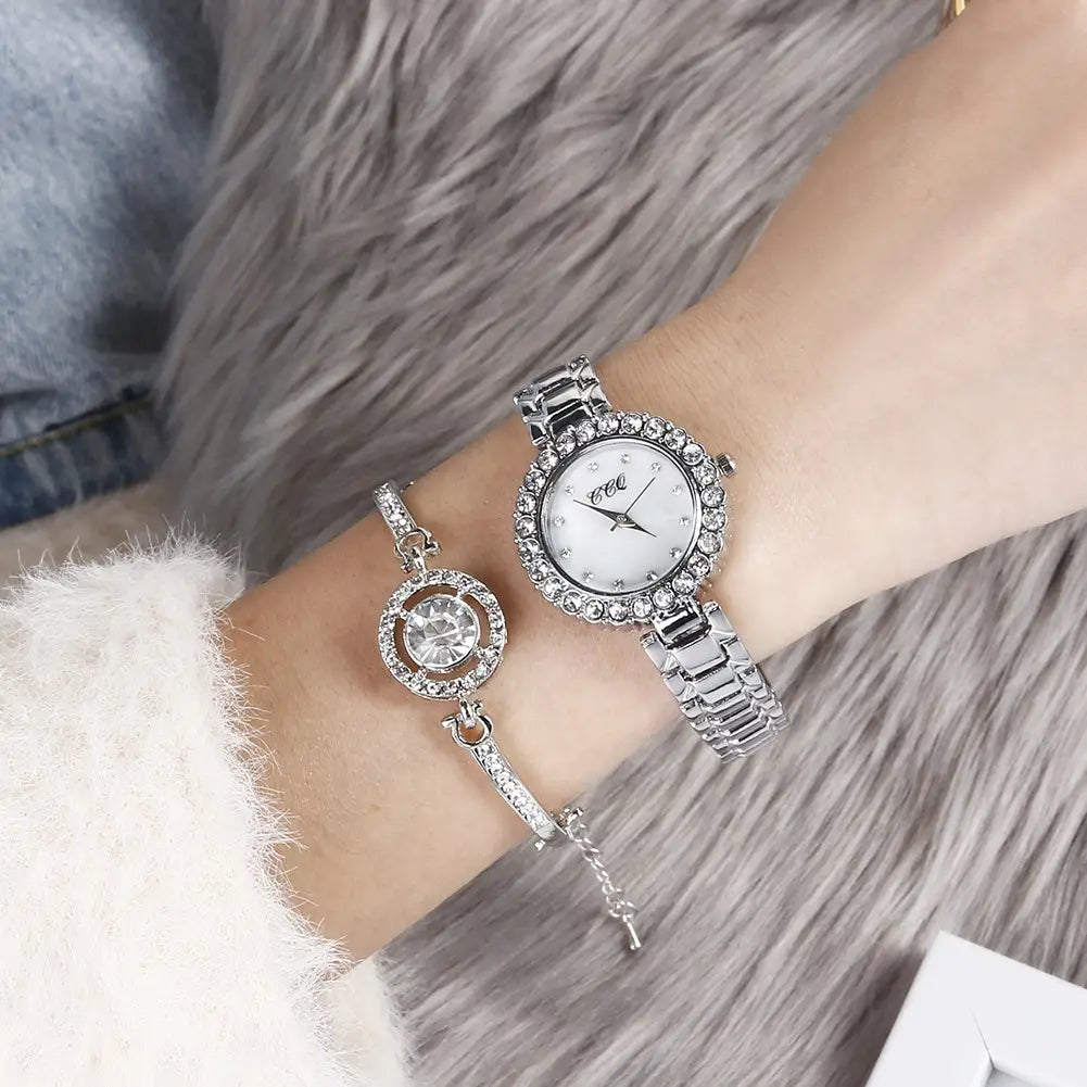 Women’s Fashion Diamond Bracelet Watch Suit