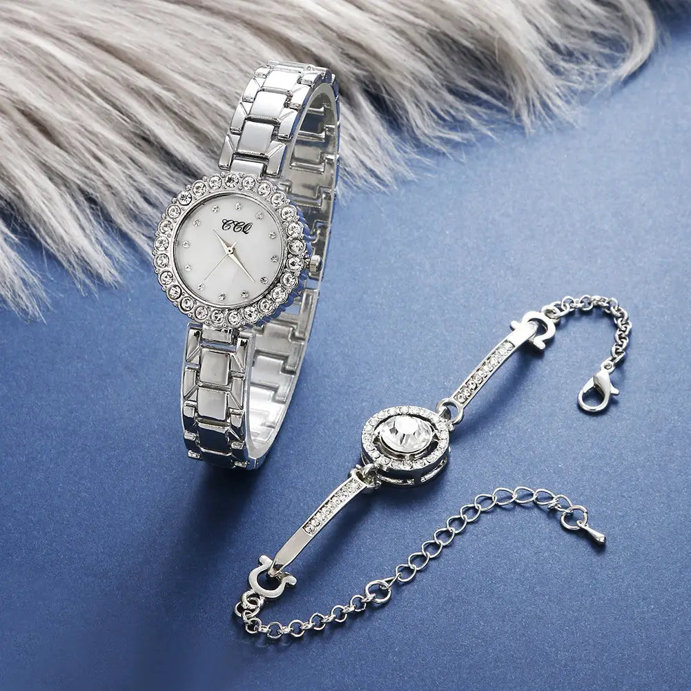 Women’s Fashion Diamond Bracelet Watch Suit