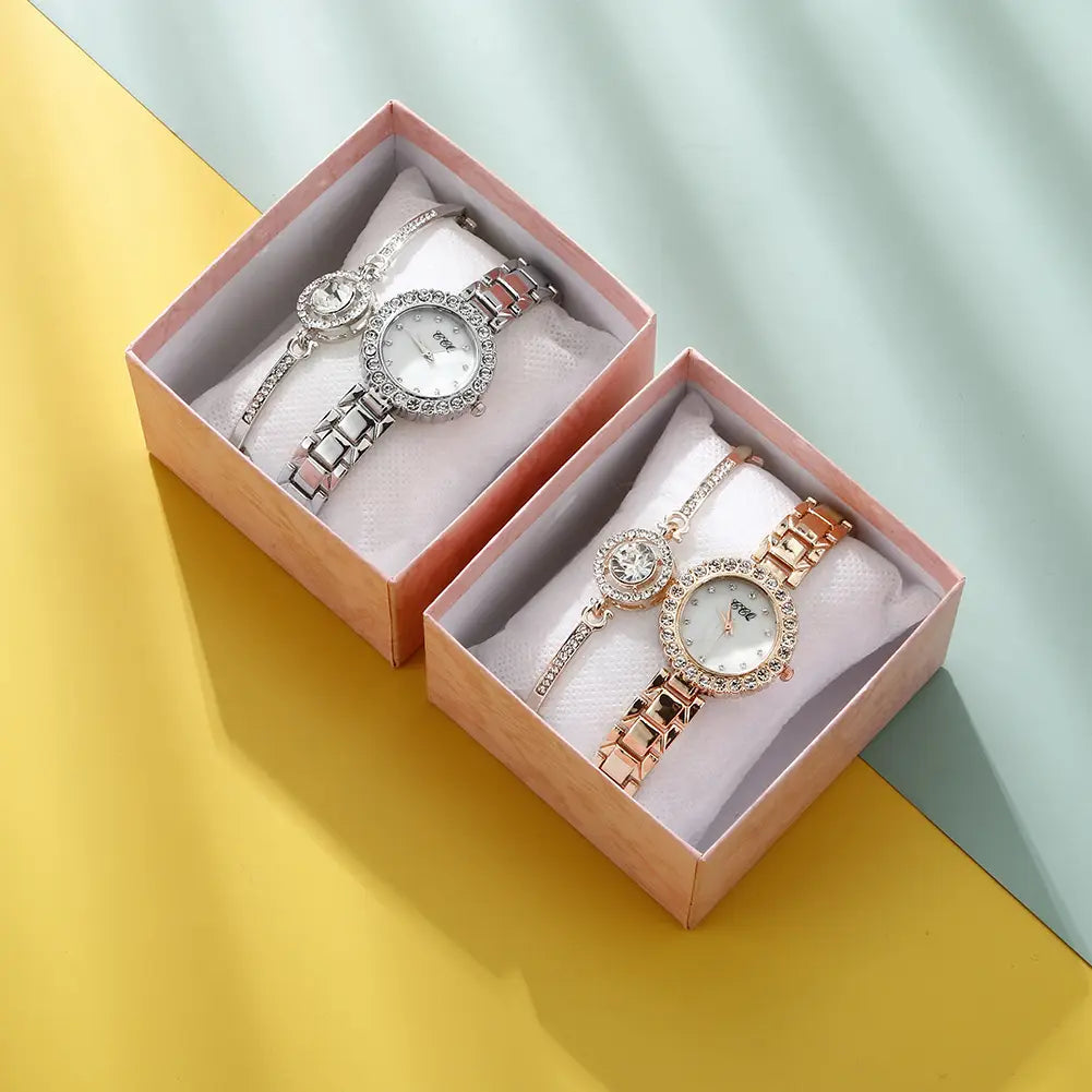 Women’s Fashion Diamond Bracelet Watch Suit