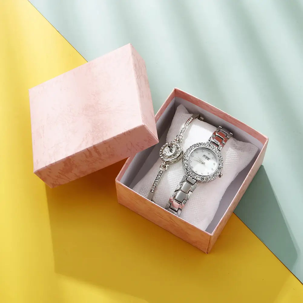 Women’s Fashion Diamond Bracelet Watch Suit