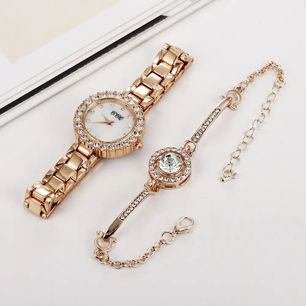 Women’s Fashion Diamond Bracelet Watch Suit