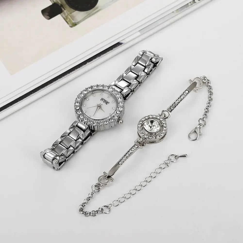 Women’s Fashion Diamond Bracelet Watch Suit